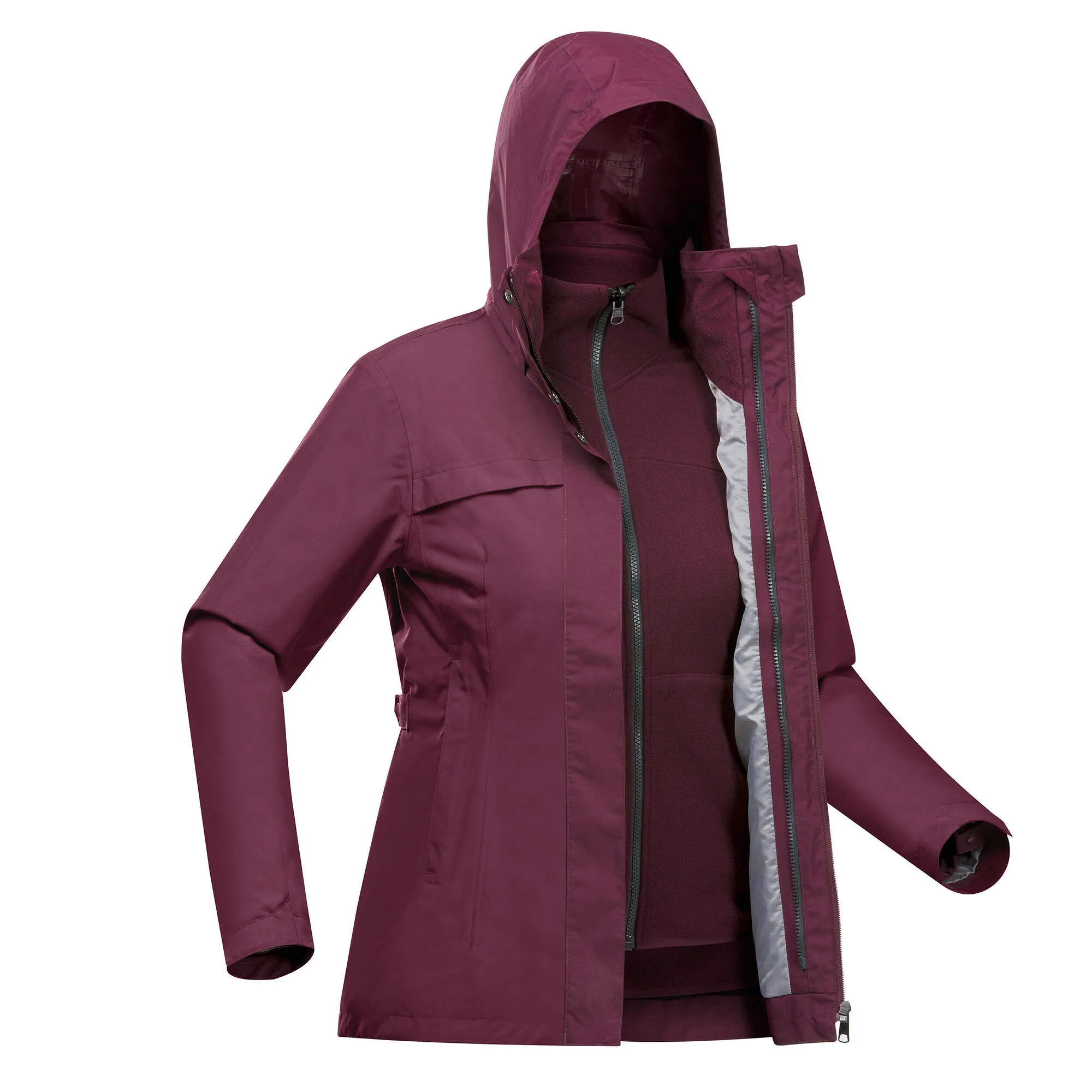 Quechua Women's NH100 3-in-1 Waterproof Jacket - Image 3