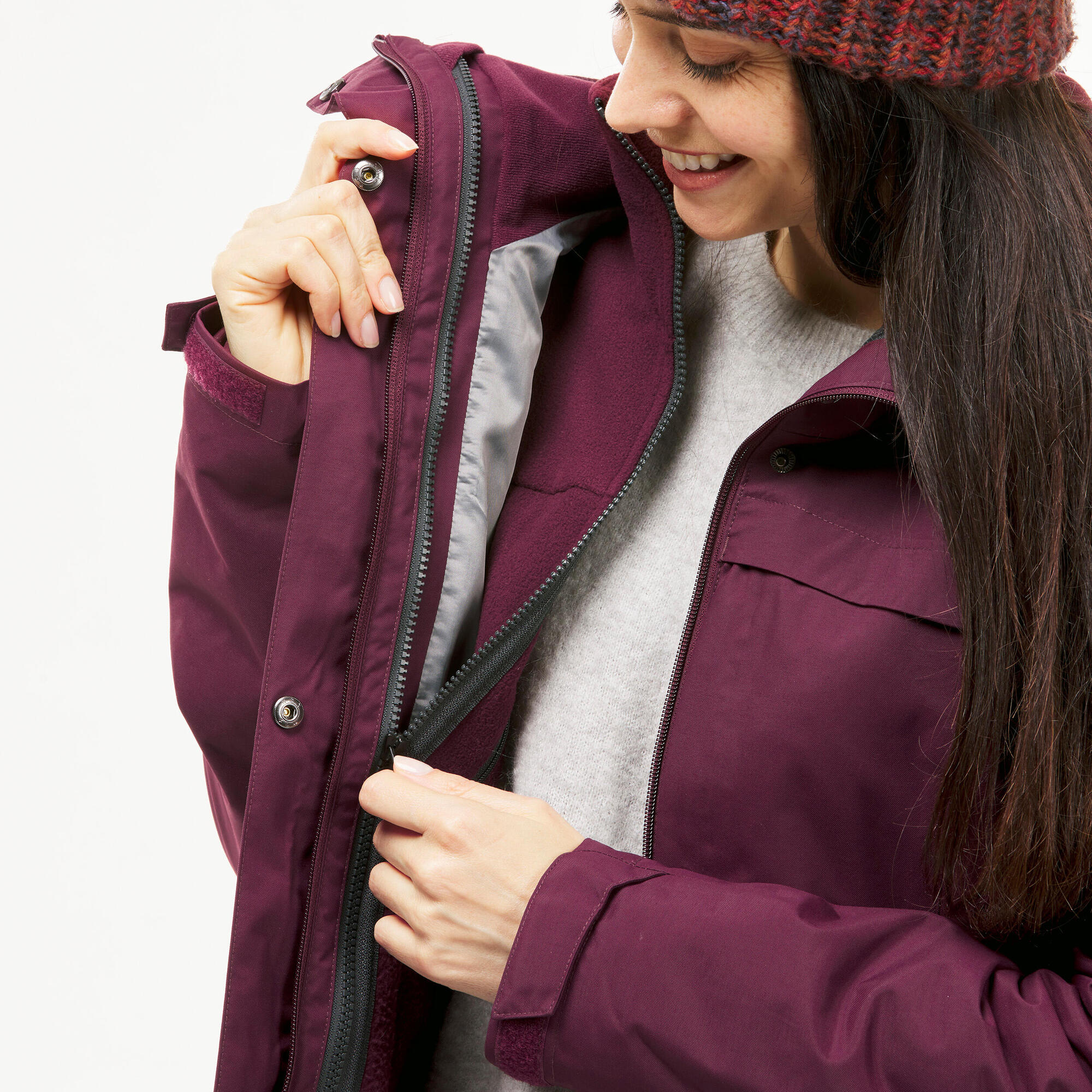 Quechua Women's NH100 3-in-1 Waterproof Jacket - Image 6