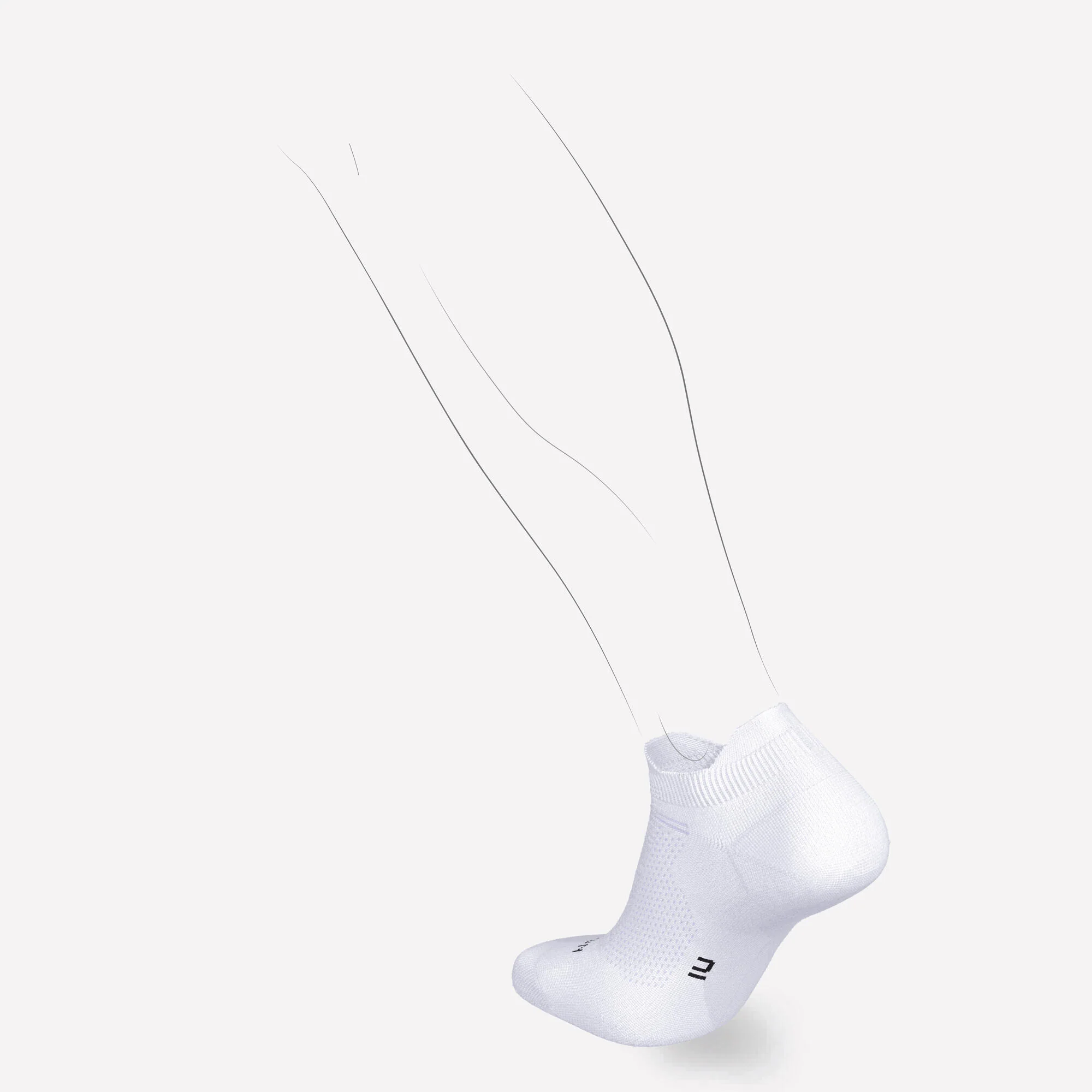 Kiprun Run 500 Thin No-Show Socks 2-Pack - Image 3