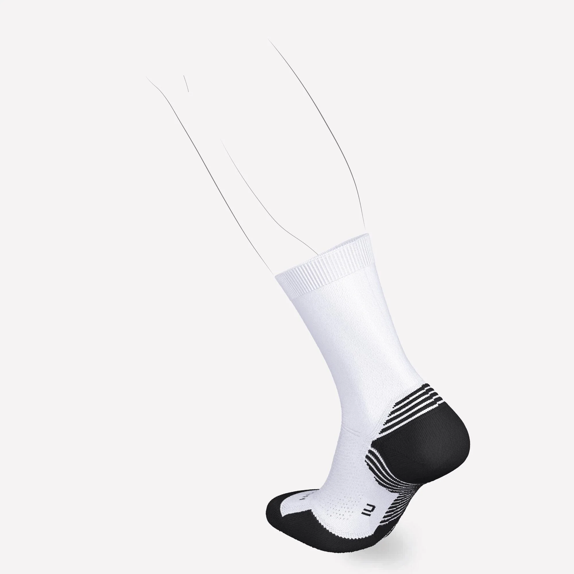 Kiprun Run 500 Thick Mid-Calf Socks 2-Pack - Image 3