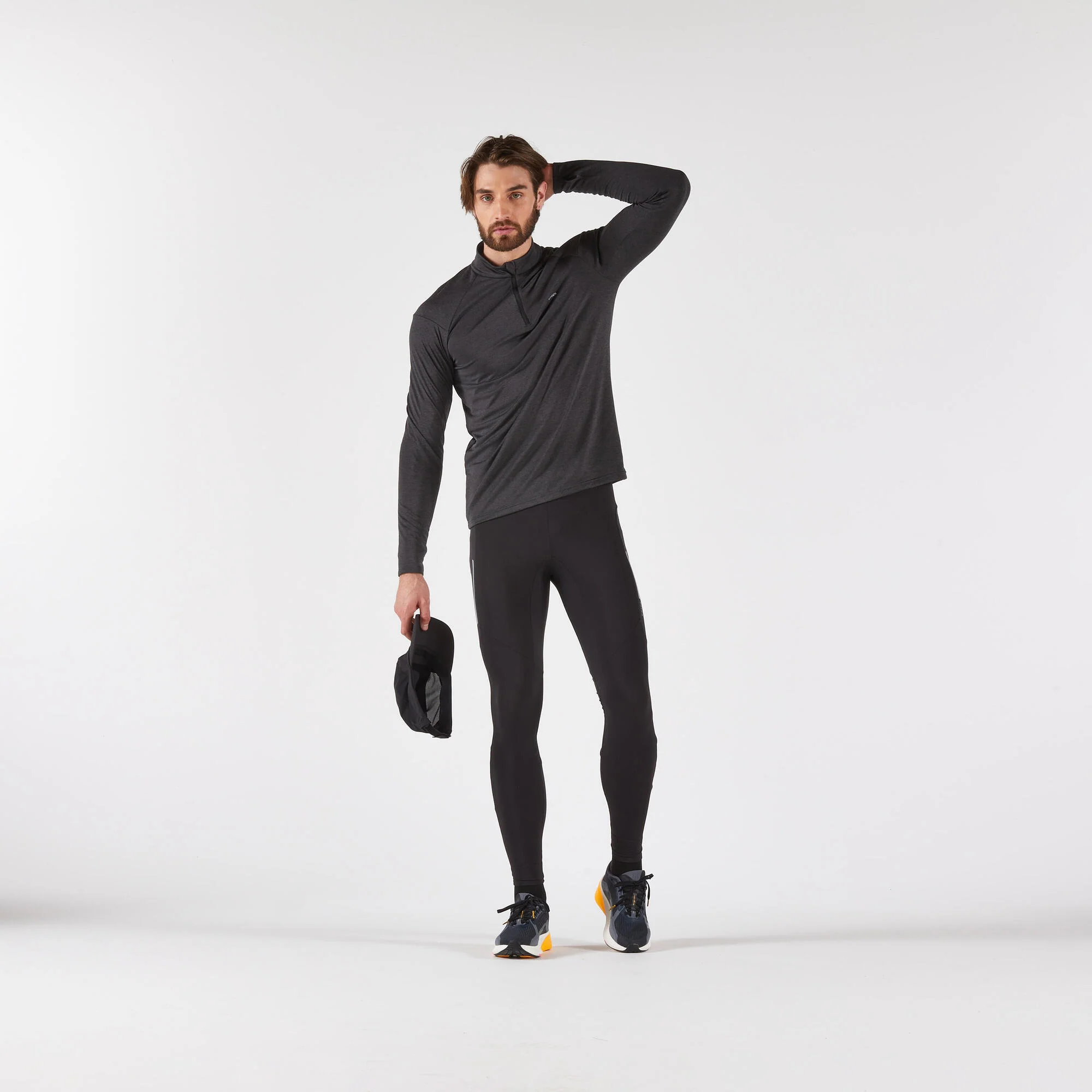 Kiprun Men's 100 Long-Sleeved Half-Zip Running T-shirt - Image 3