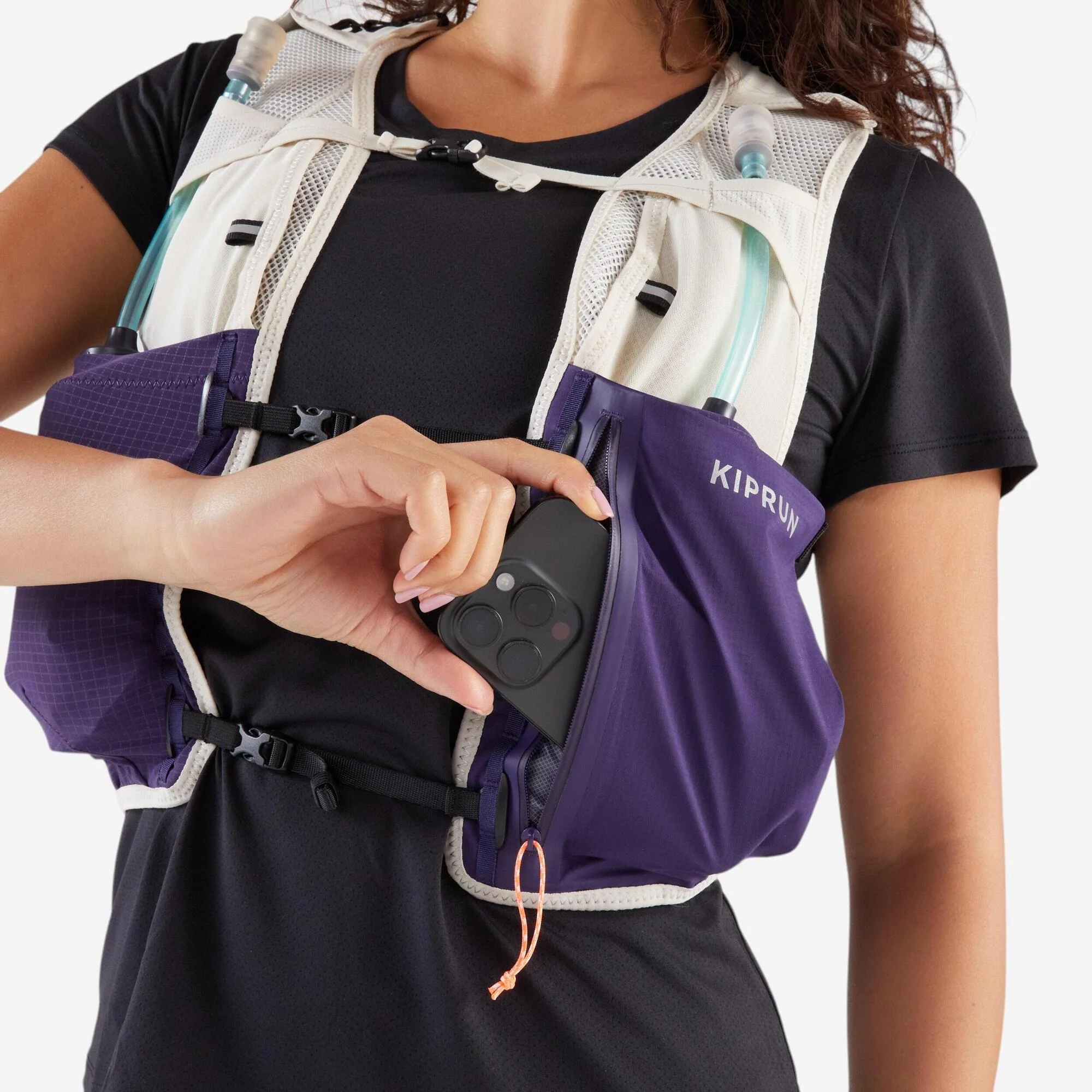 KIPRUN 8L Women's trail running bag - Beige purple - Image 4