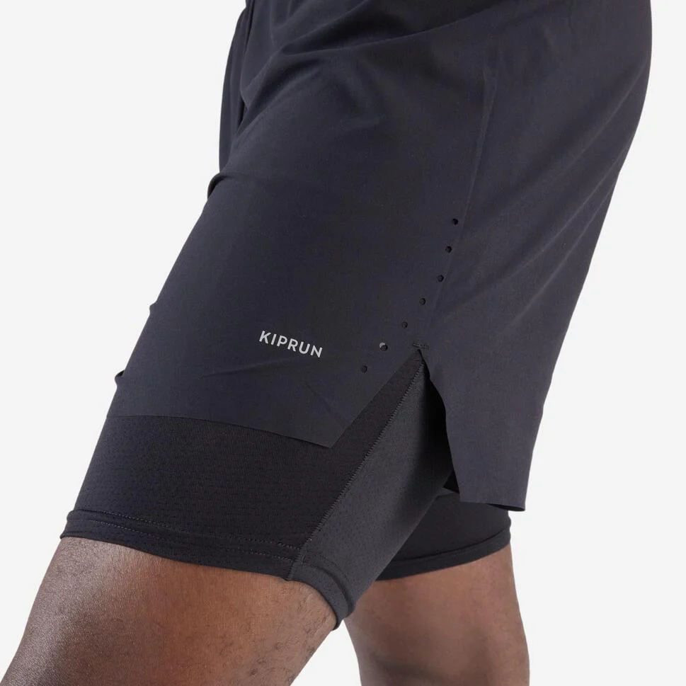 Kiprun Men's Run 500 2-in-1 Compression Running Shorts - Image 7
