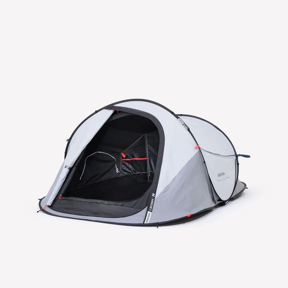 Quechua 2 Second Fresh & Black Waterproof Pop Up Camping Tent 2 Person - Image 3
