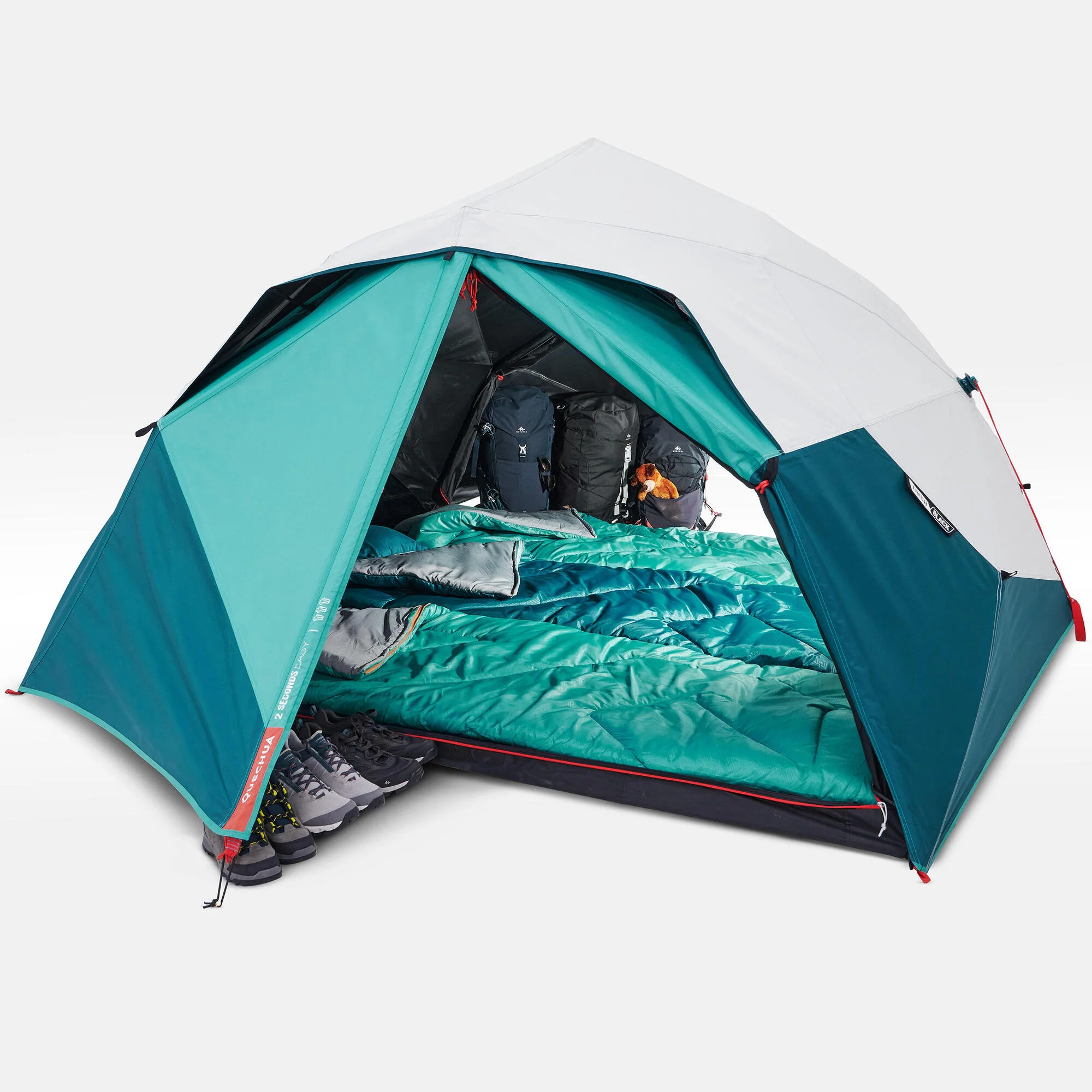 Quechua 2 Second Easy Fresh & Black Waterproof Pop Up Camping Tent 3 Person - Image 19