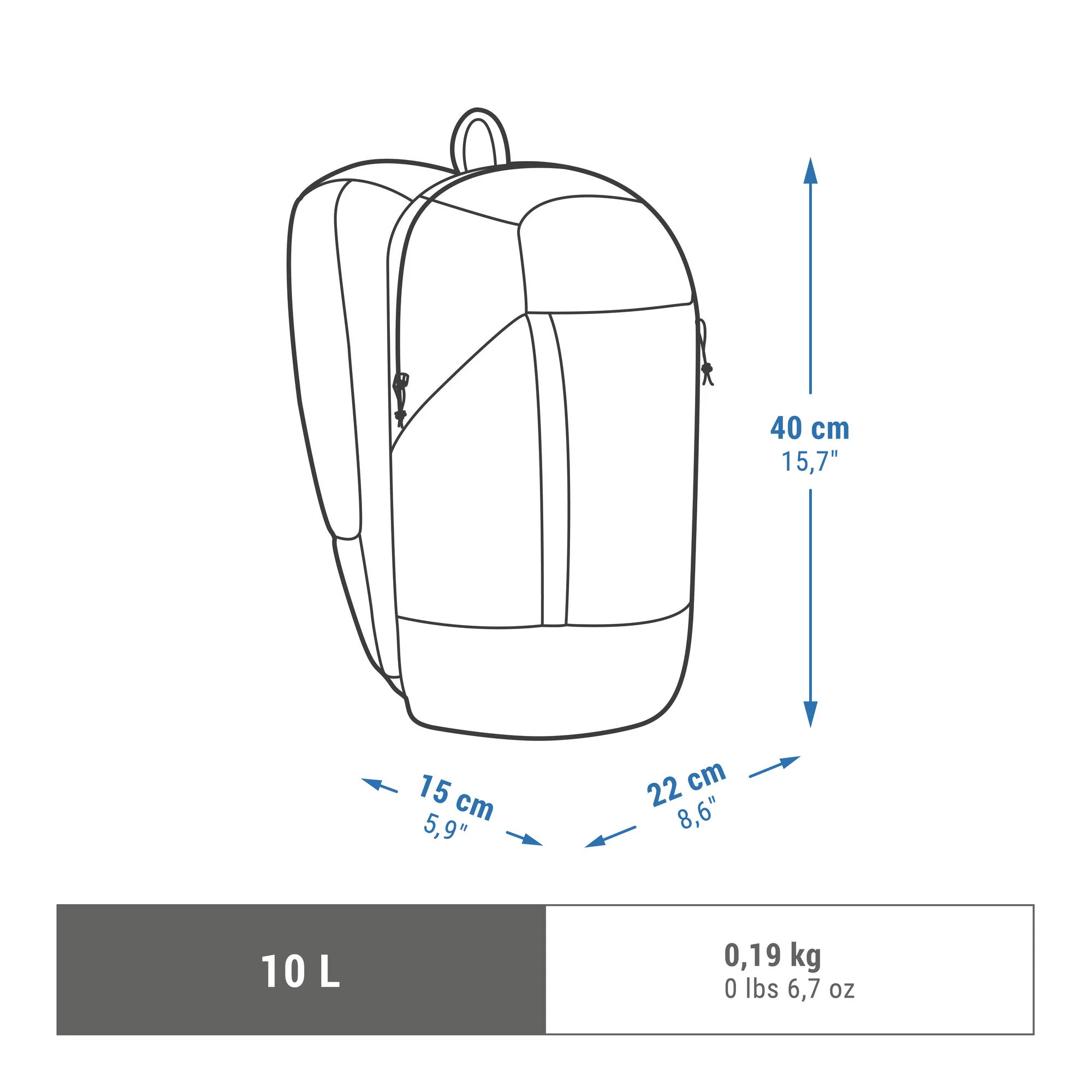 Quechua NH100 Arpenaz 10 L Hiking Backpack - Image 36