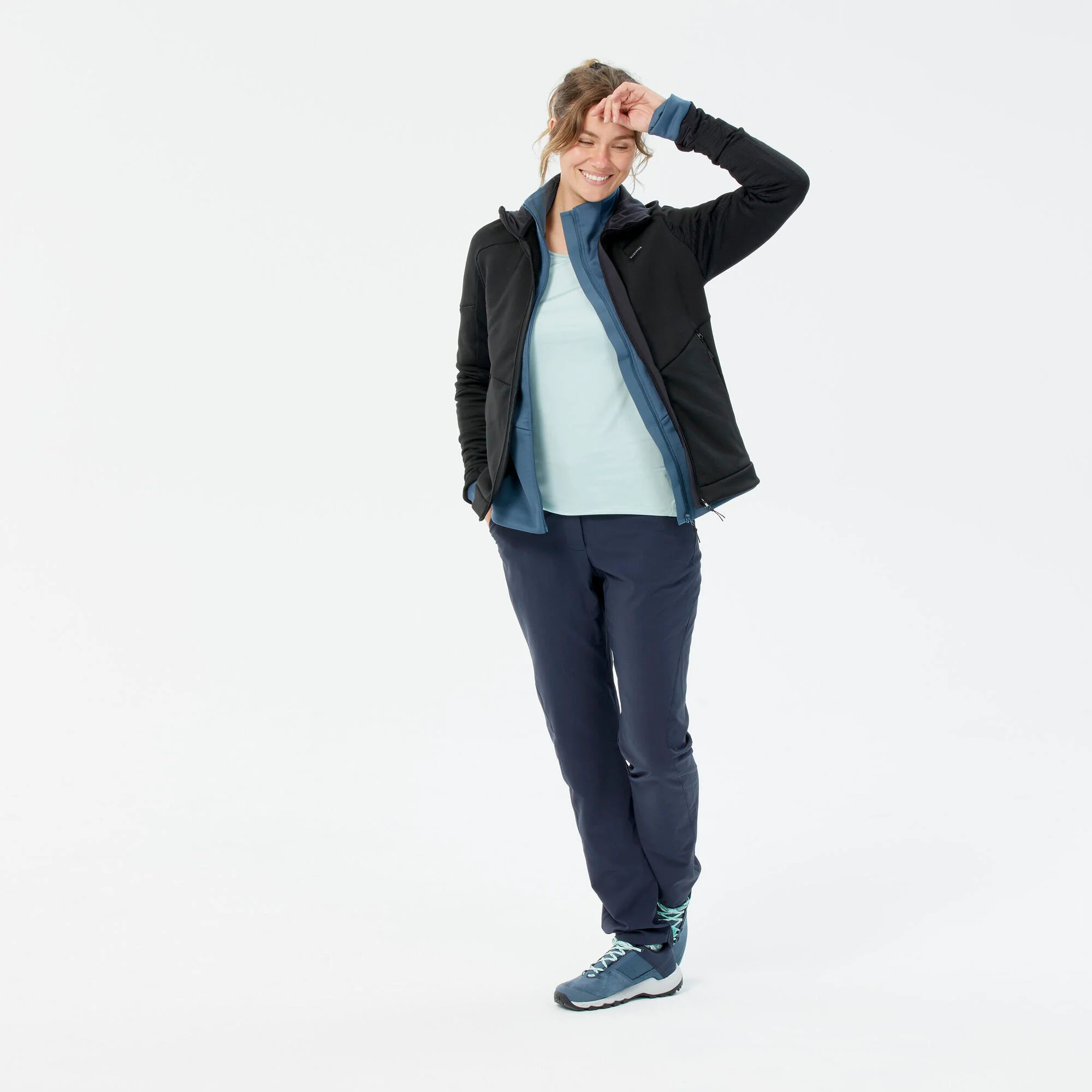 Quechua Women's Hiking Fleece Jacket - MH520 Hood - Image 12
