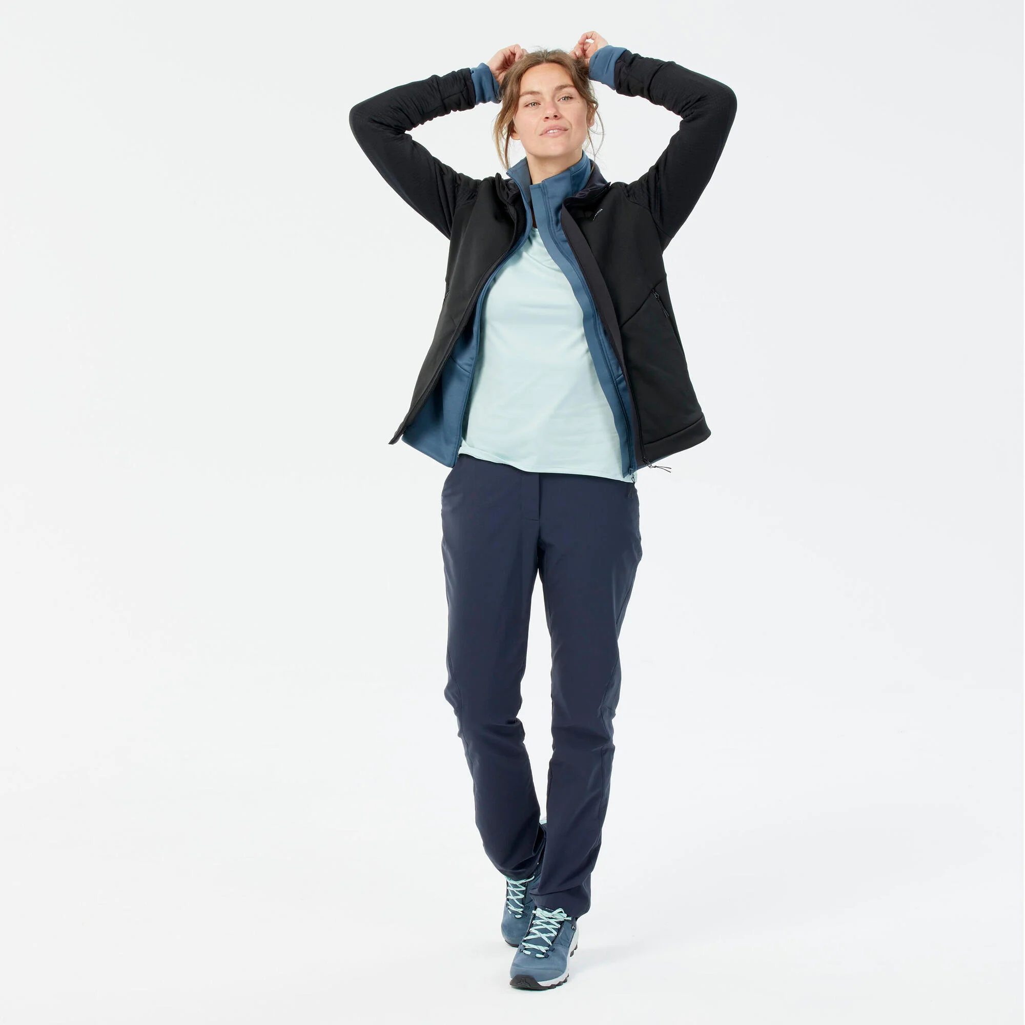 Quechua Women's Hiking Fleece Jacket - MH520 Hood - Image 22