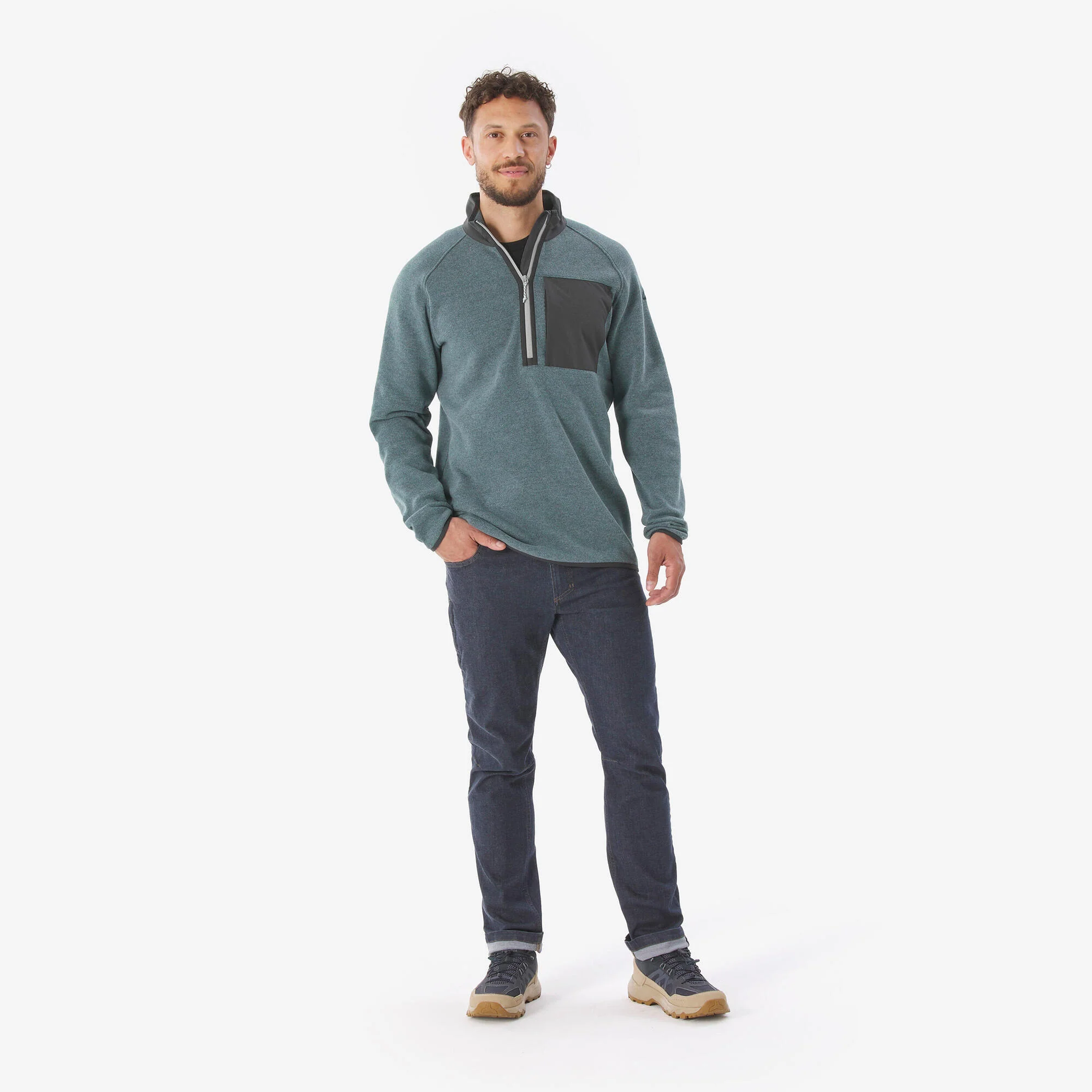 Quechua Men's NH500 Half-Zip Hiking Pullover - Image 2