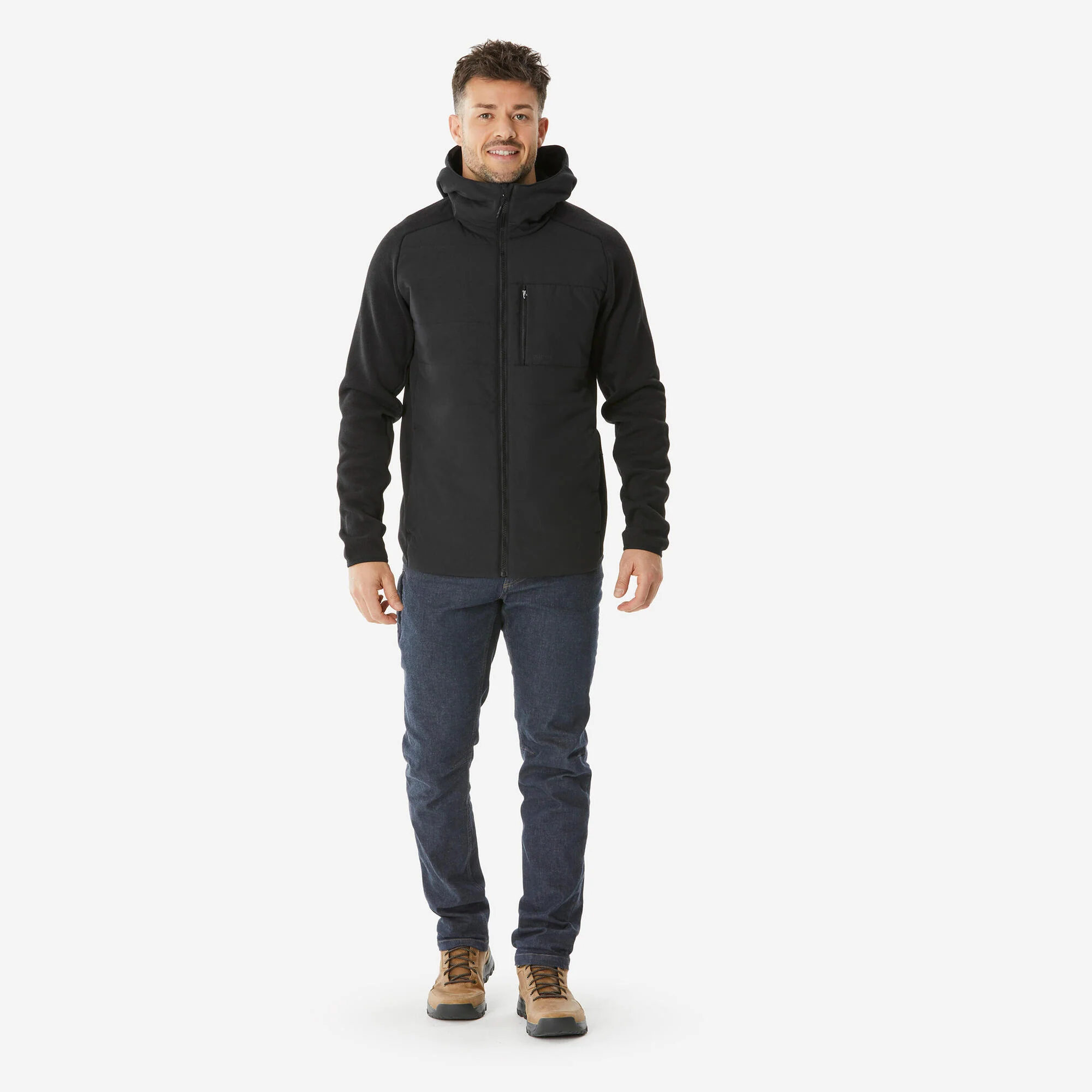 Quechua Men's NH500 Hybrid Hiking Sweatshirt - Image 2