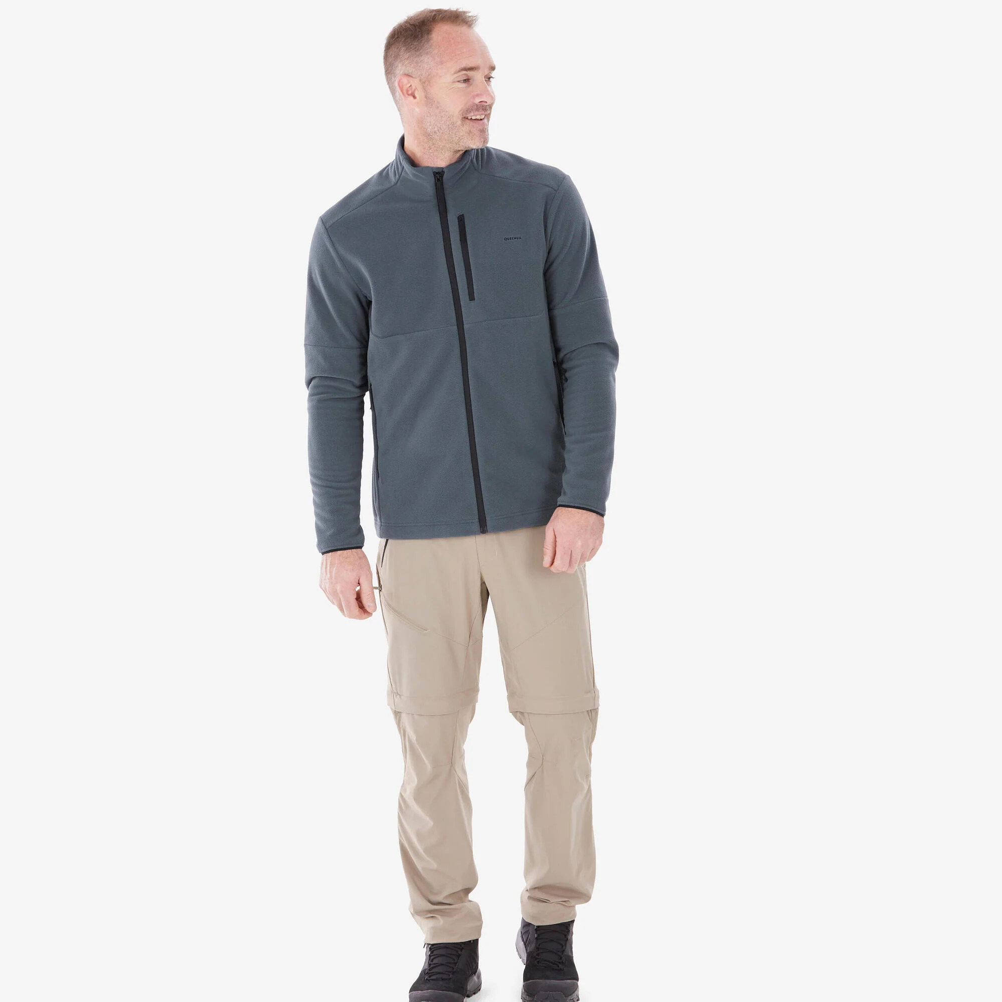 Quechua Men's MH500 Full Zip Fleece Hiking Jacket - Image 3