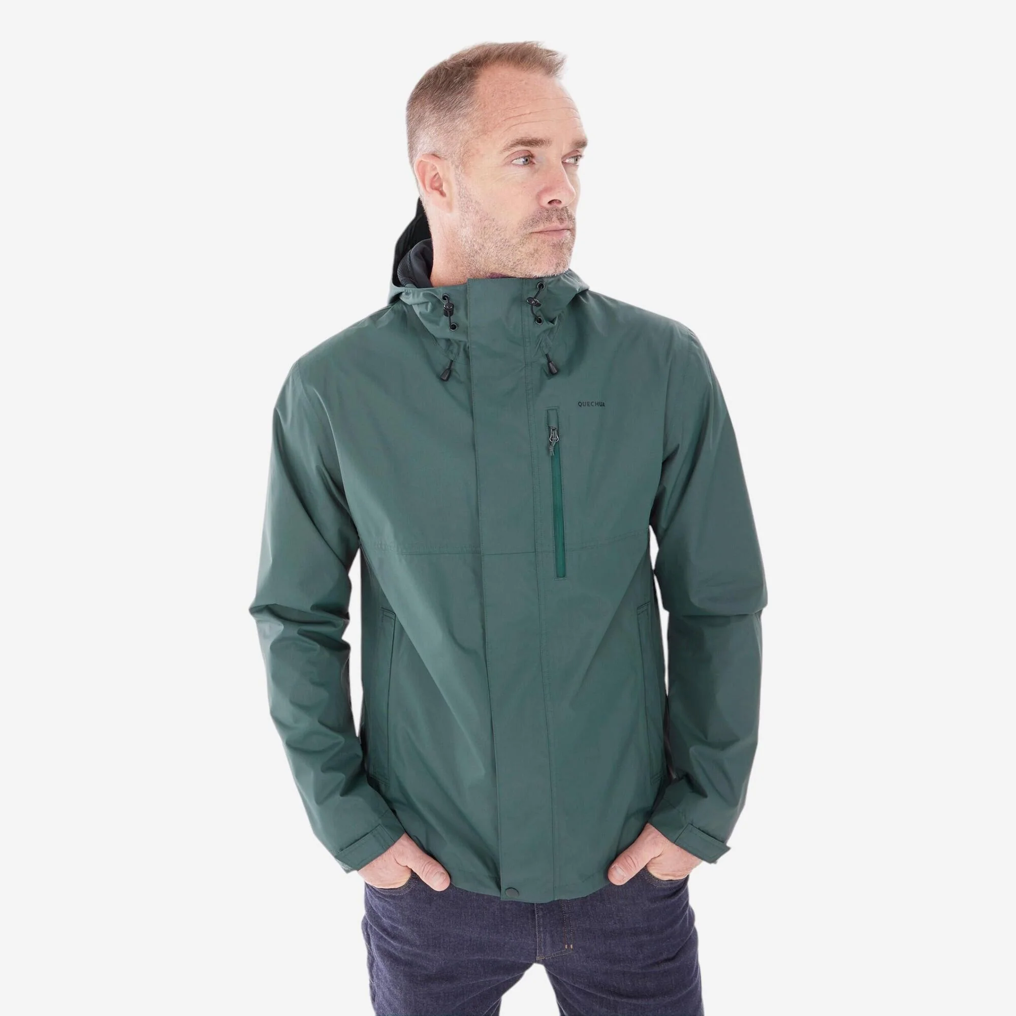 Quechua Men's NH500 Imper Waterproof Rain Jacket - Image 12