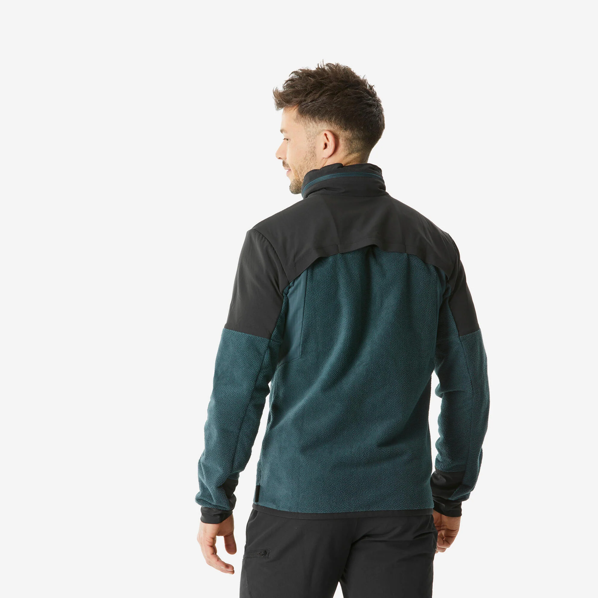 Quechua Men’s MH500 Warm Water-Repellent Hiking Fleece Jacket - Image 3