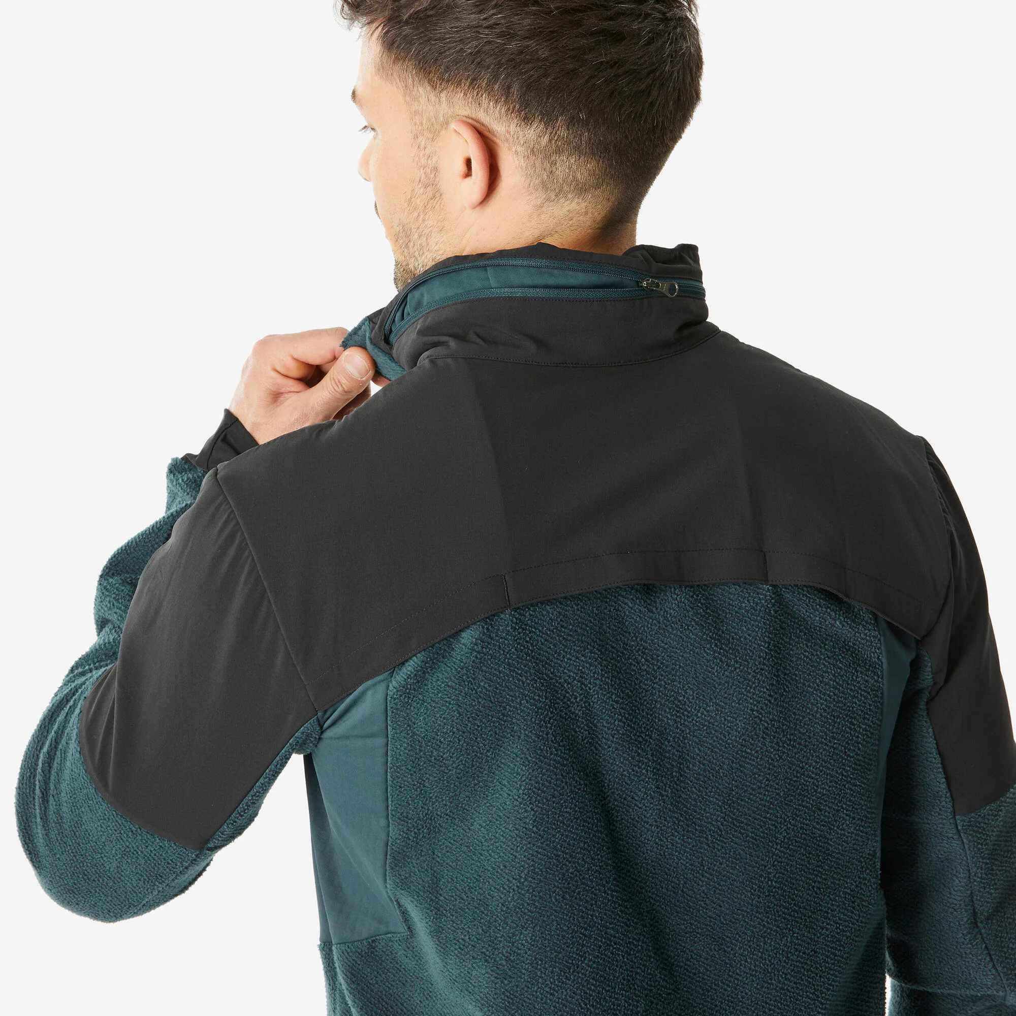 Quechua Men’s MH500 Warm Water-Repellent Hiking Fleece Jacket - Image 5