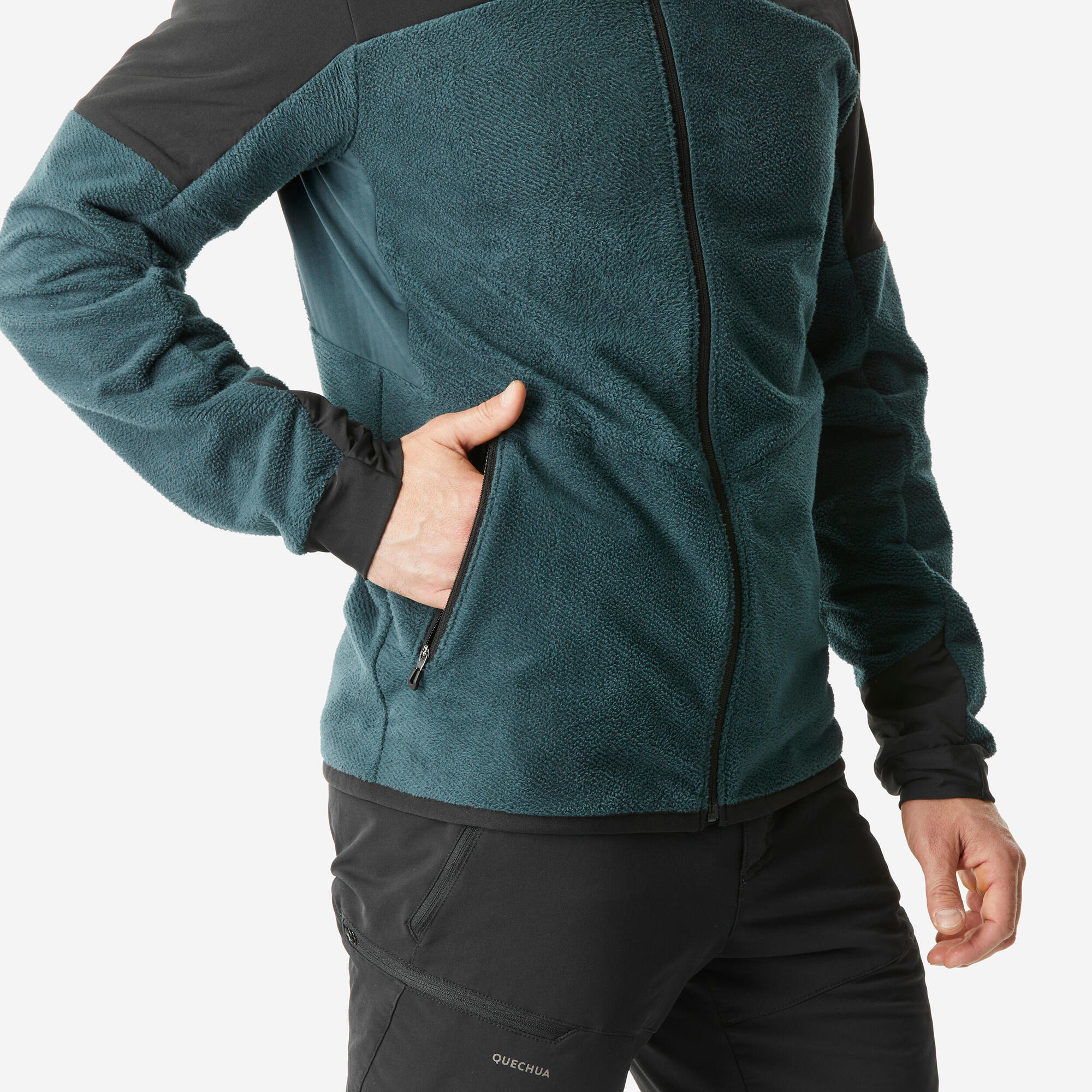 Quechua Men’s MH500 Warm Water-Repellent Hiking Fleece Jacket - Image 7