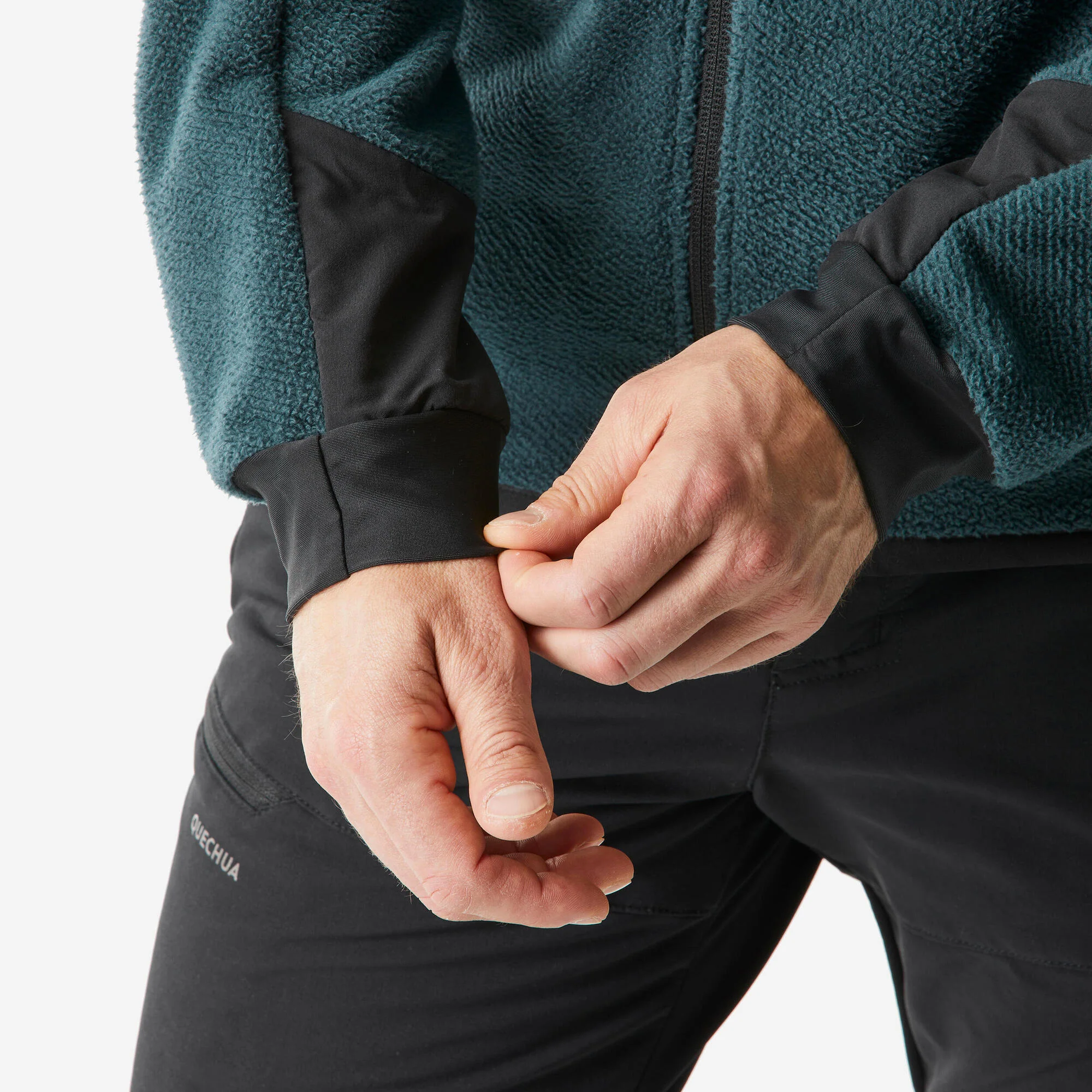Quechua Men’s MH500 Warm Water-Repellent Hiking Fleece Jacket - Image 8