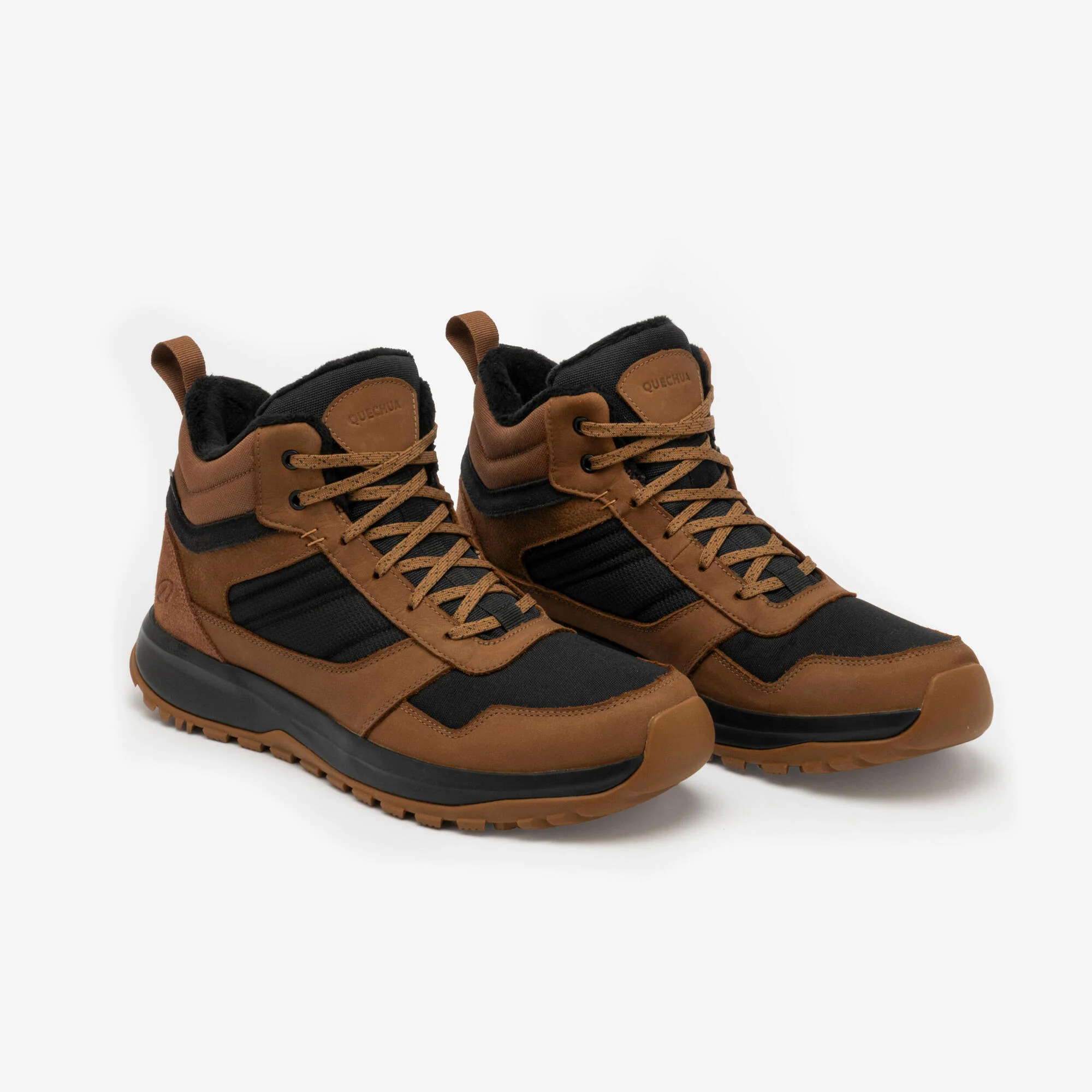 Quechua Men's NH500 Warm Waterproof Mid Leather Hiking Boots - Image 2