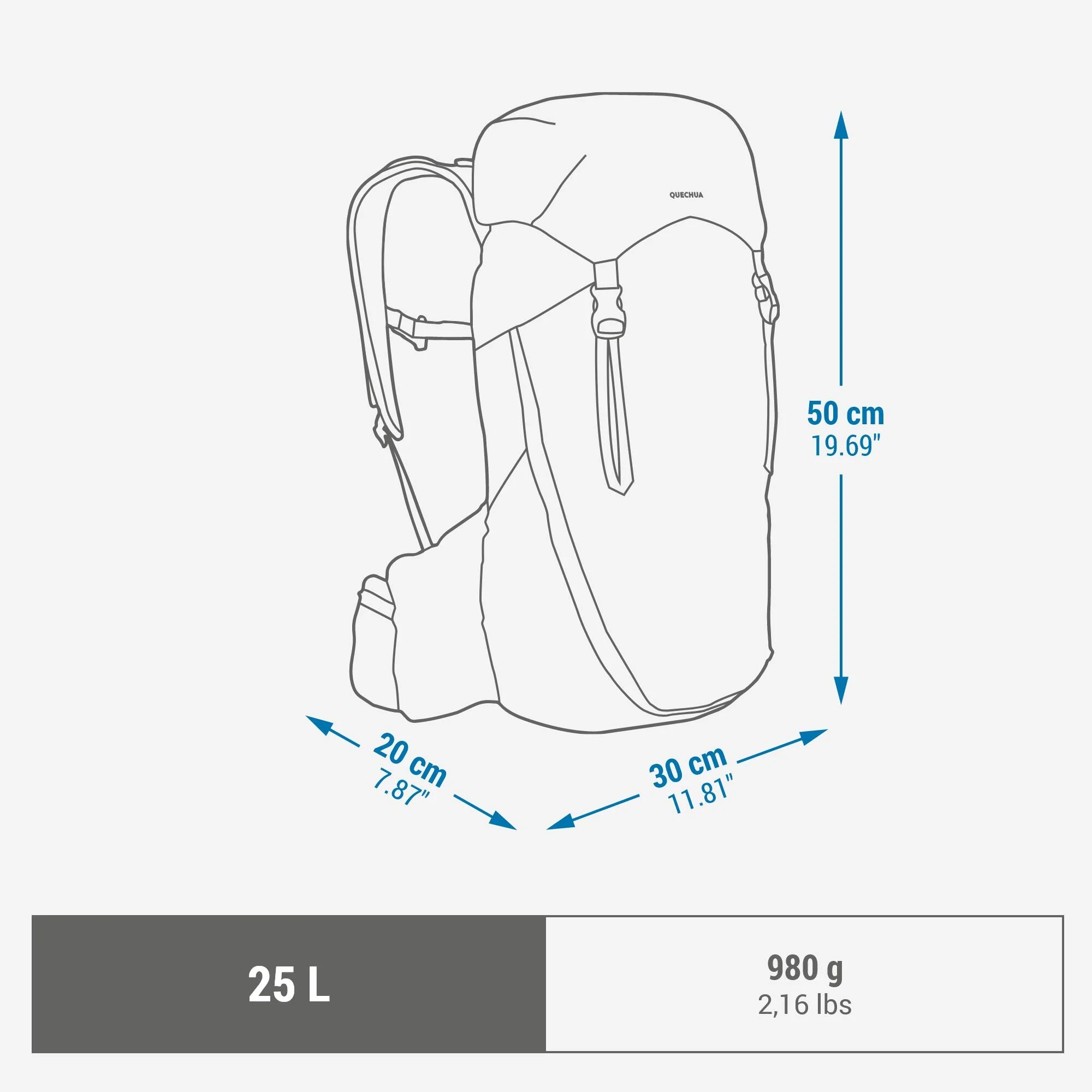 Quechua MH900 25 L Hiking Backpack - Image 3