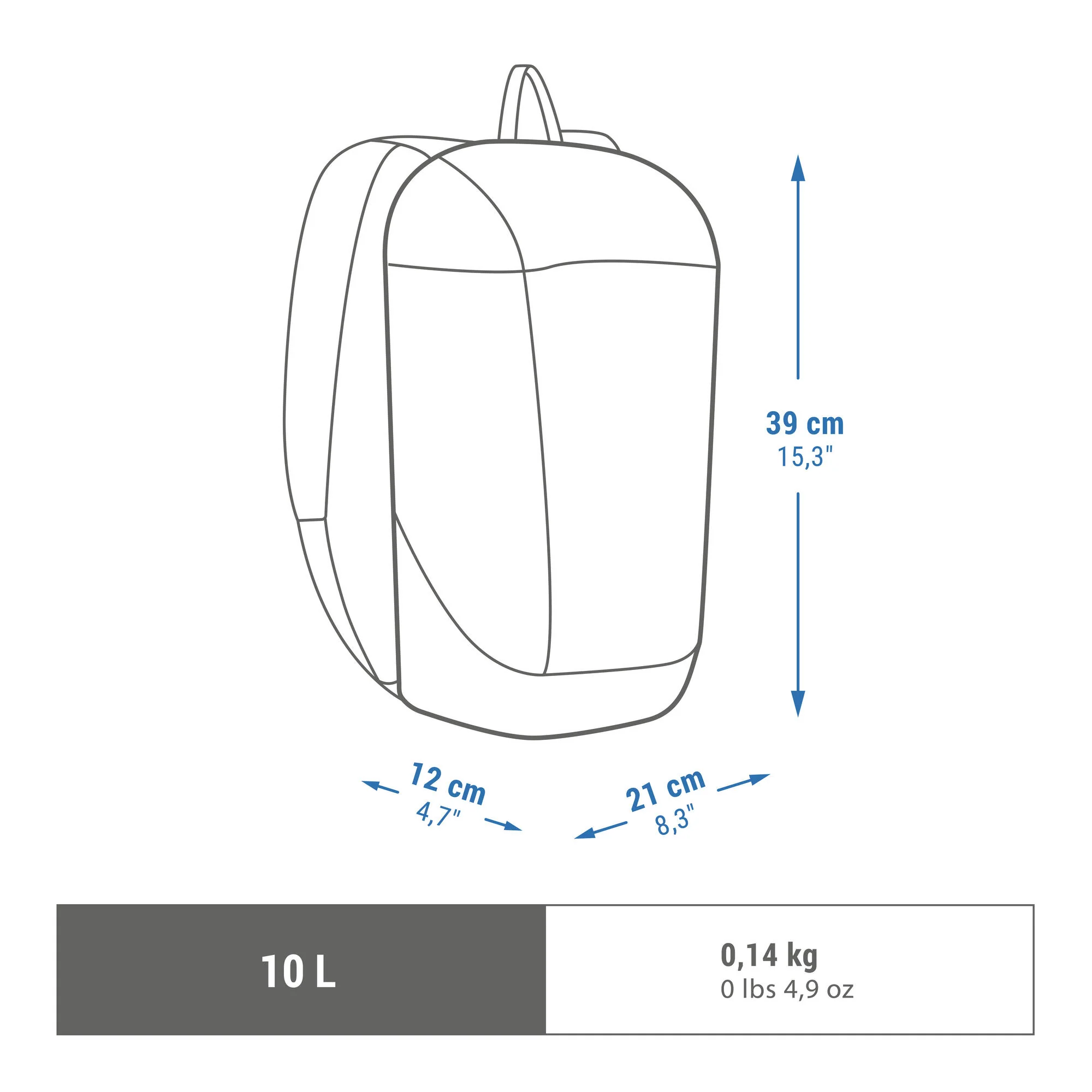 Quechua NH50 Arpenaz 10 L Hiking Backpack - Image 22
