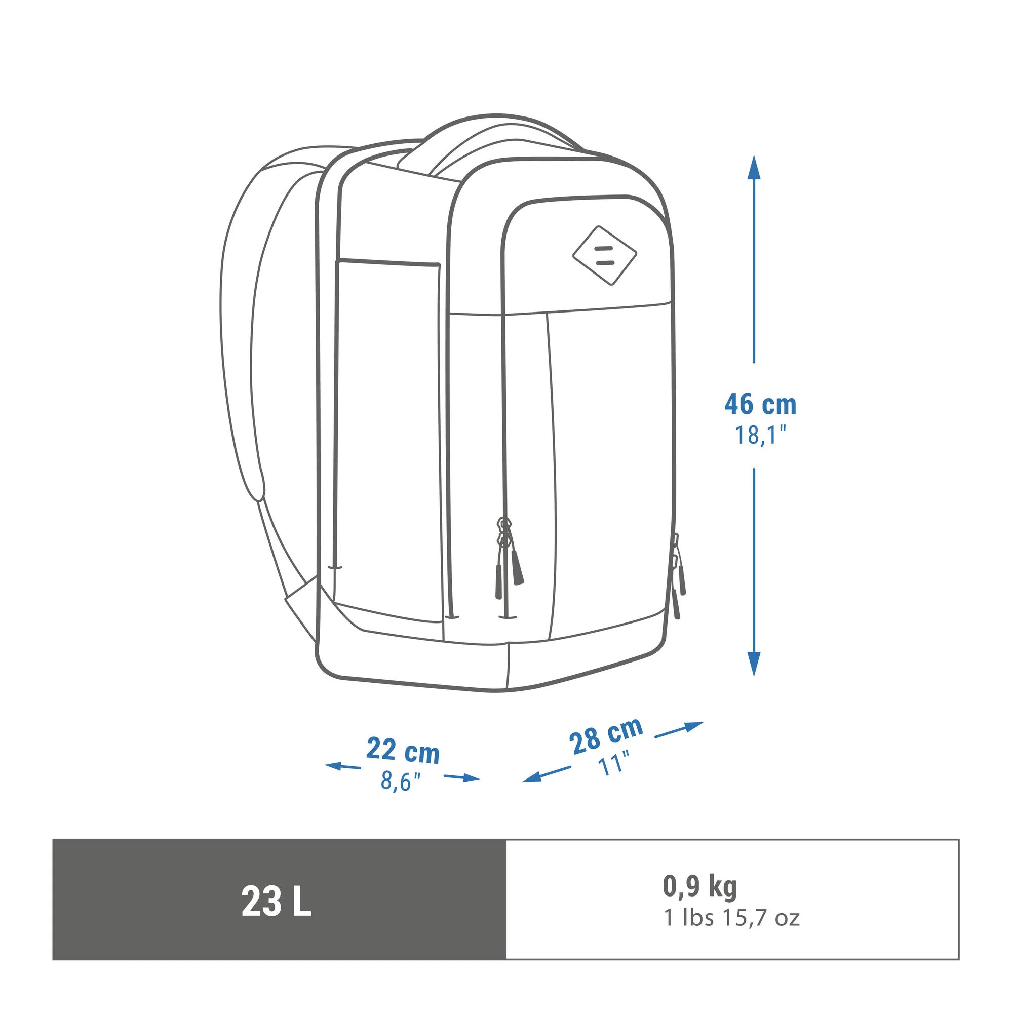 Quechua NH500 Escape 23 L Hiking Backpack - Image 10