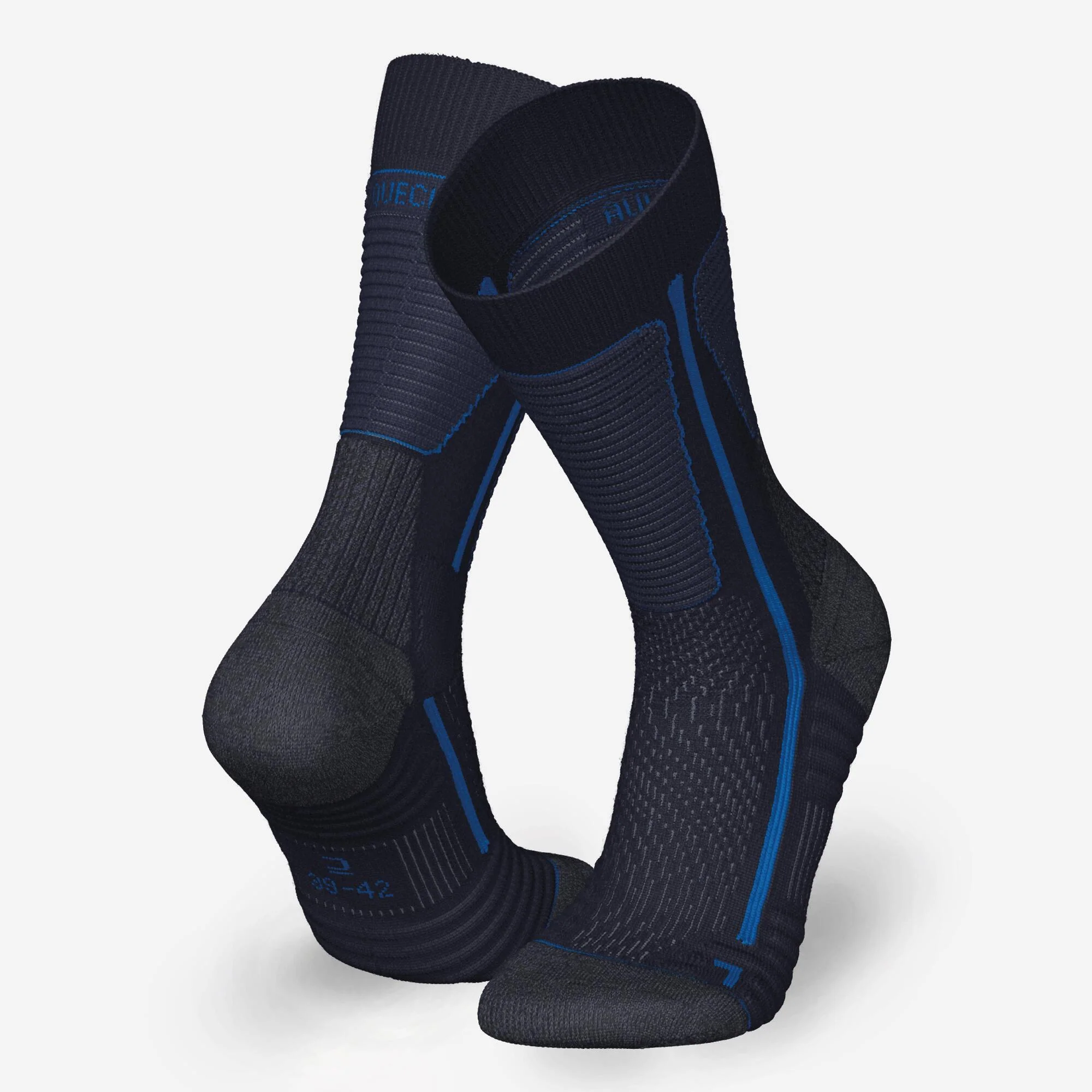 Quechua SH500 Merino Wool Winter Mid Socks - 2 Pairs - Image 2