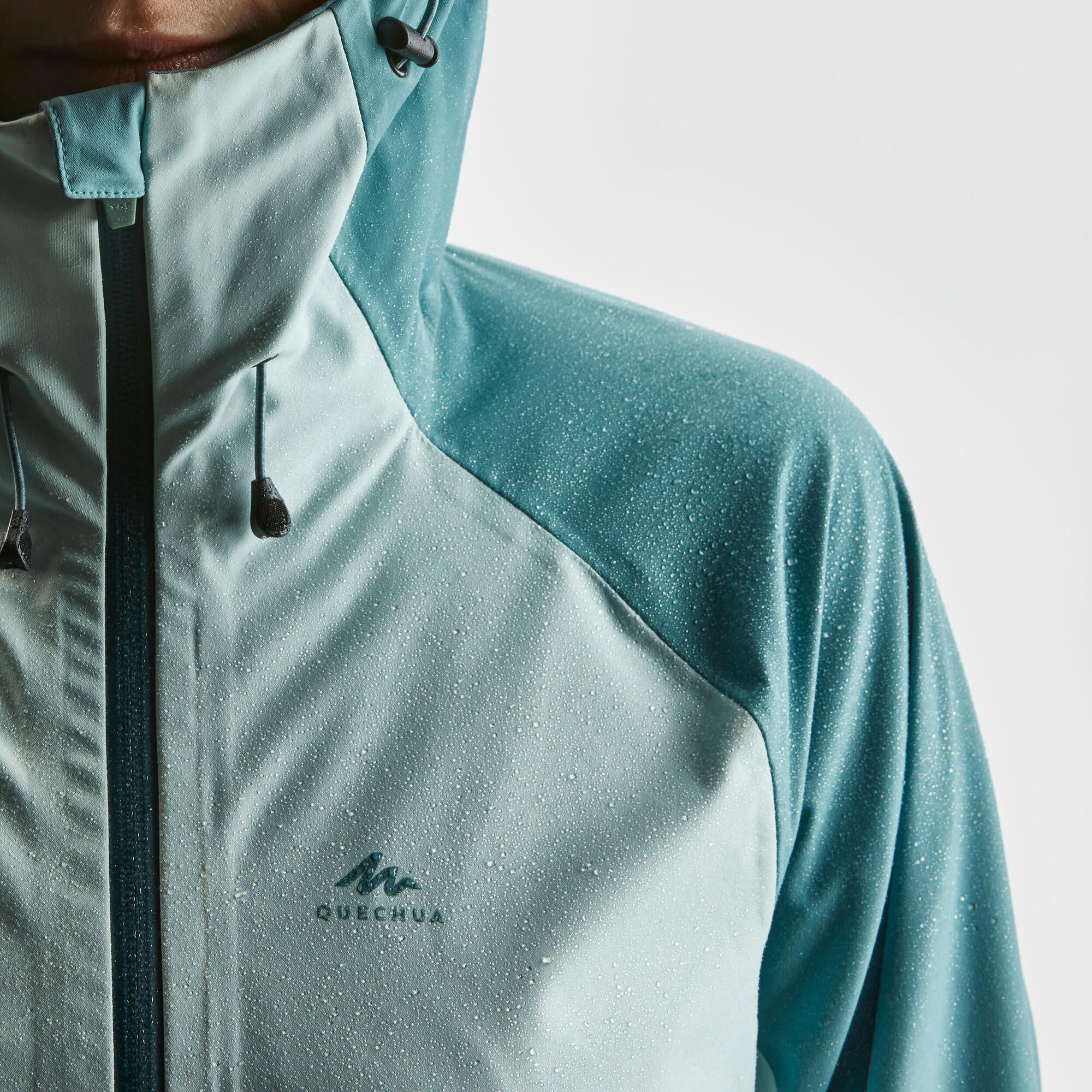 Quechua Women's MH500 Lightweight Waterproof Hiking Jacket - Image 14