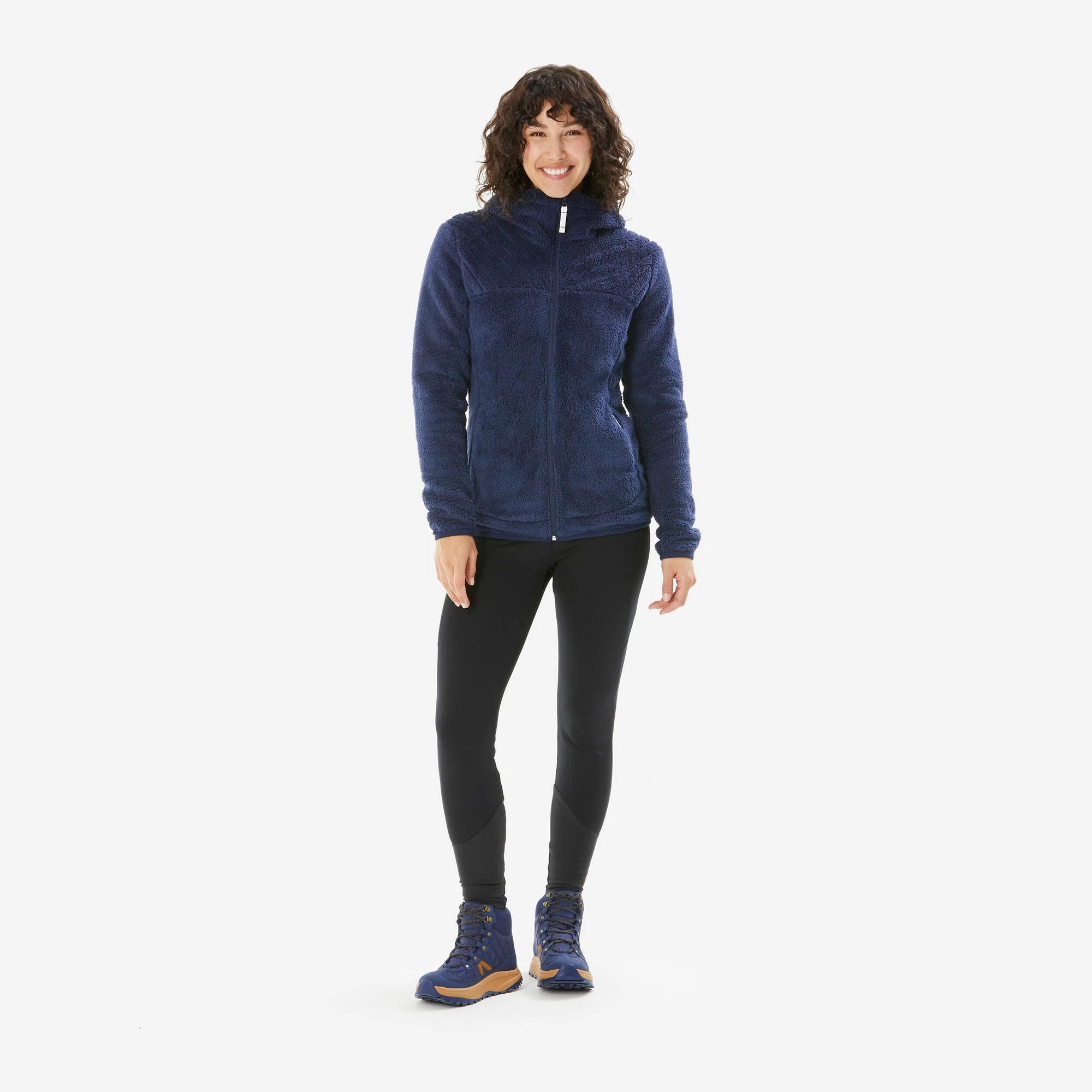 Quechua Women's NH100 U-Warm Hooded Fleece - Image 2