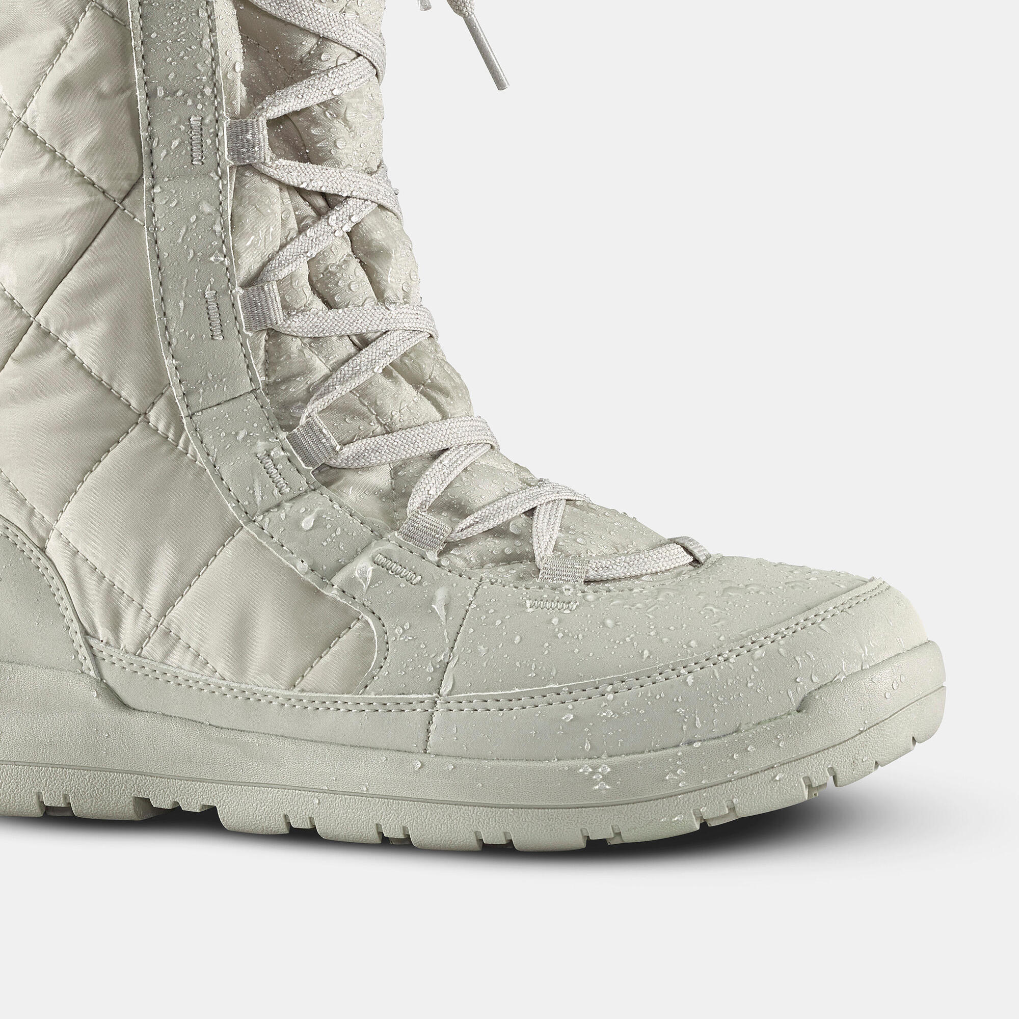 Quechua Women's NH500 Warm Waterproof High Lace Snow Boots - Image 2