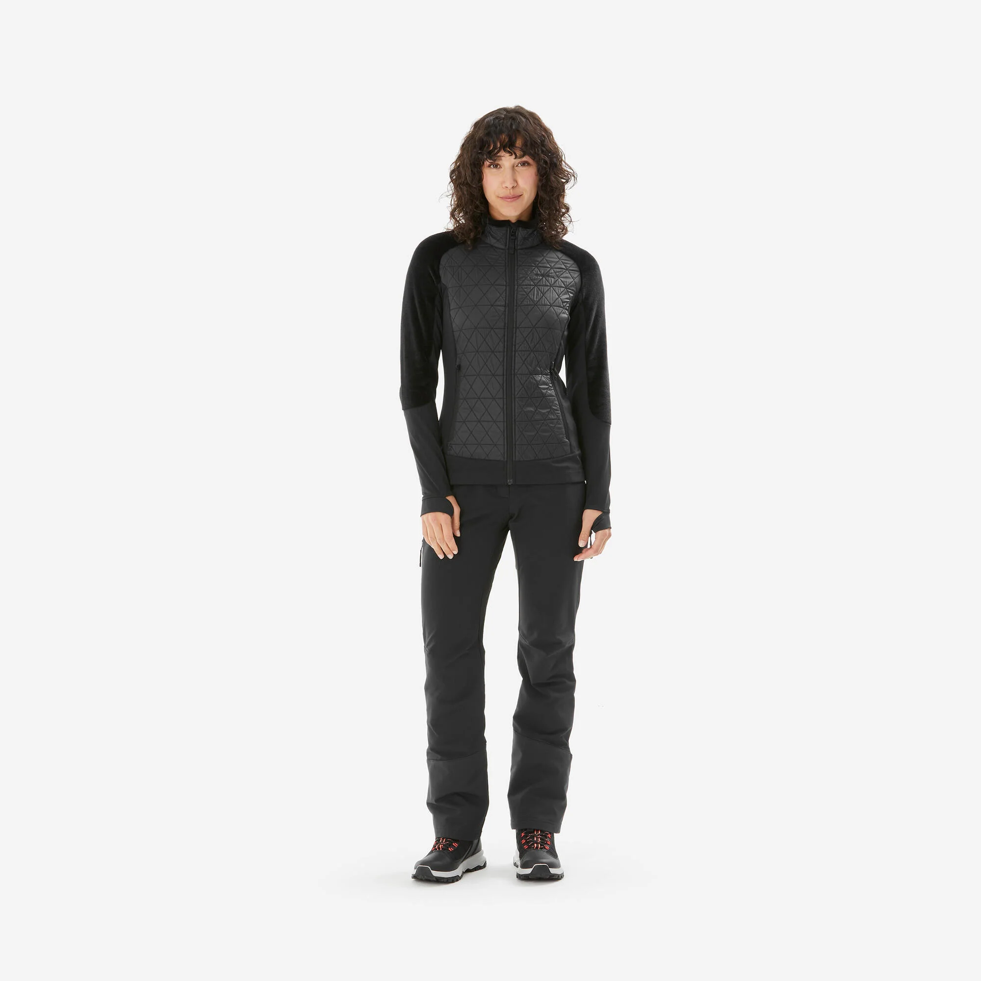 Quechua Women's Warm Hybrid Fleece Hiking Jacket - Image 2