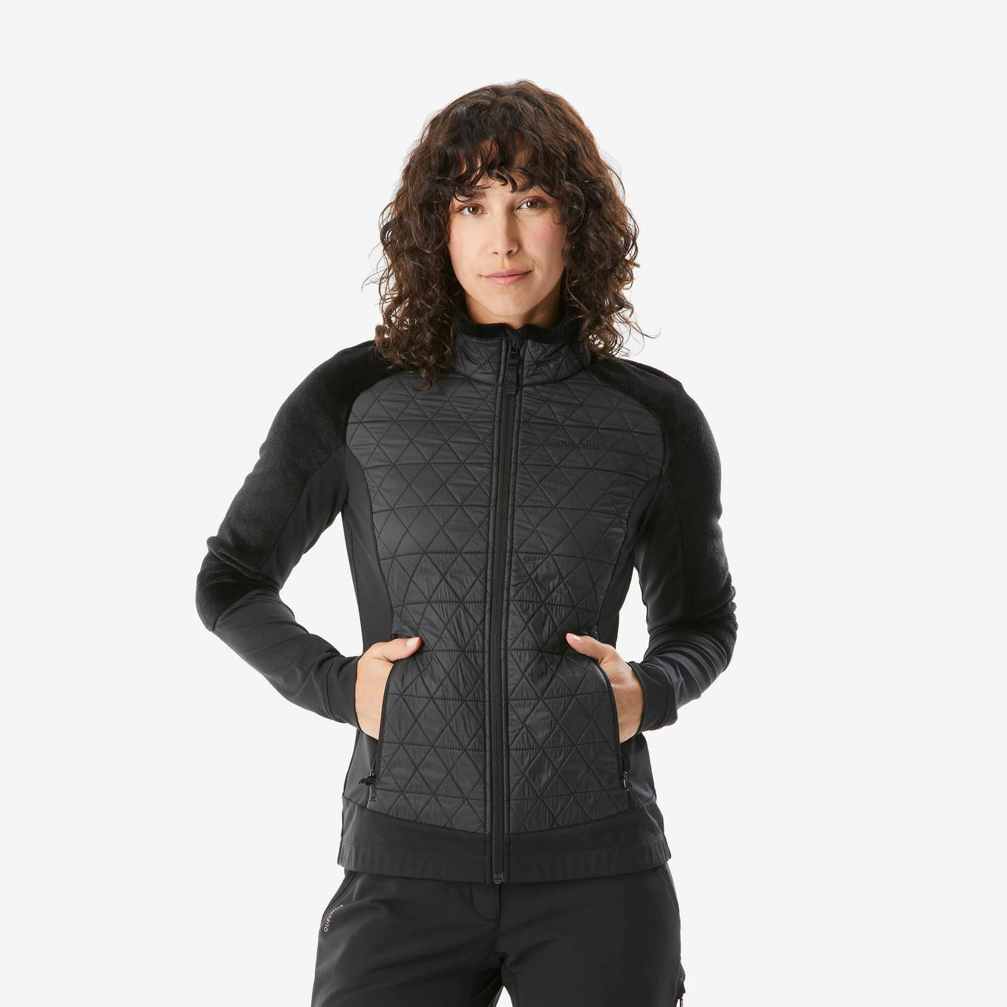 Quechua Women's Warm Hybrid Fleece Hiking Jacket - Image 4