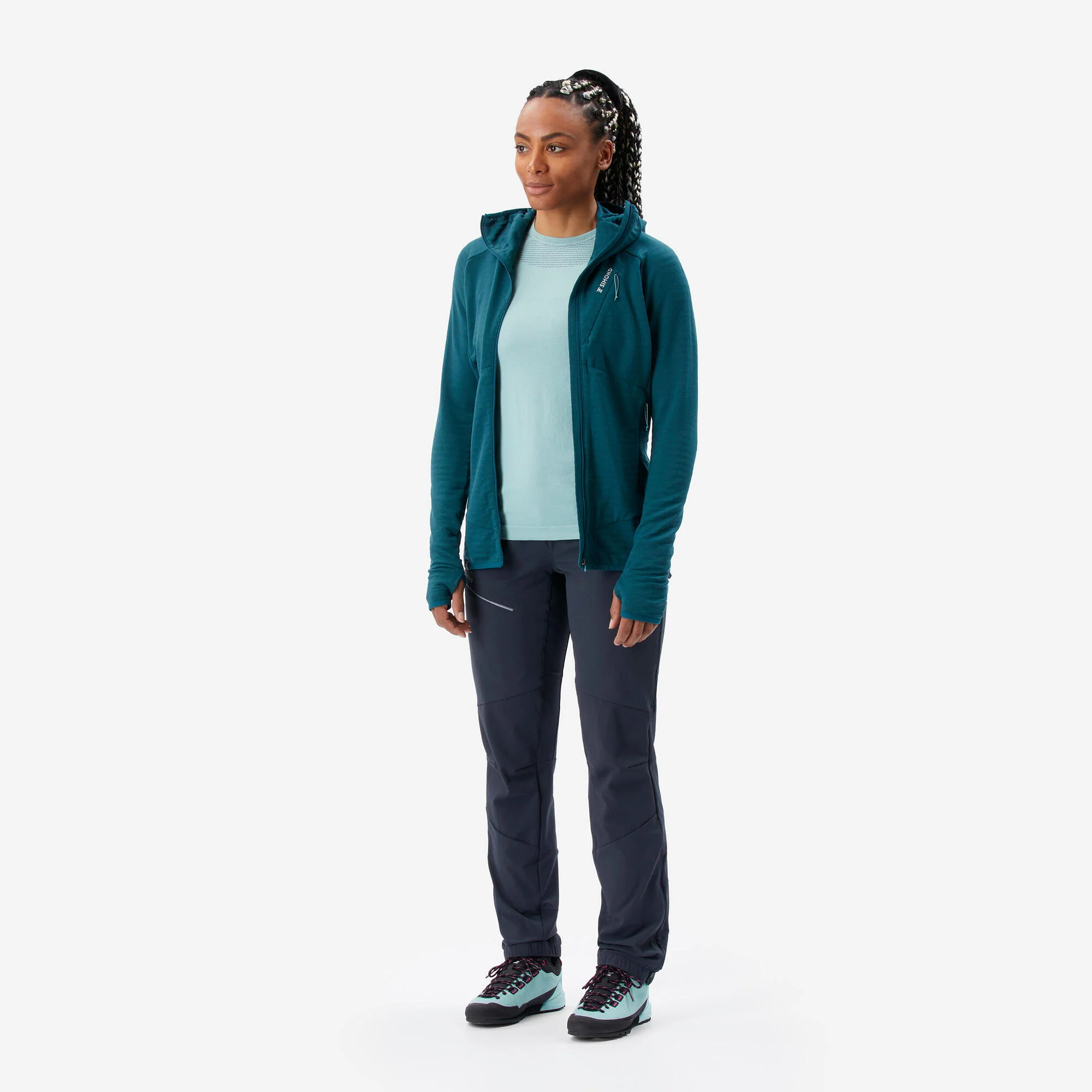 Simond Women's Merino Wool Mountaineering Stretch Hoodie - Image 2