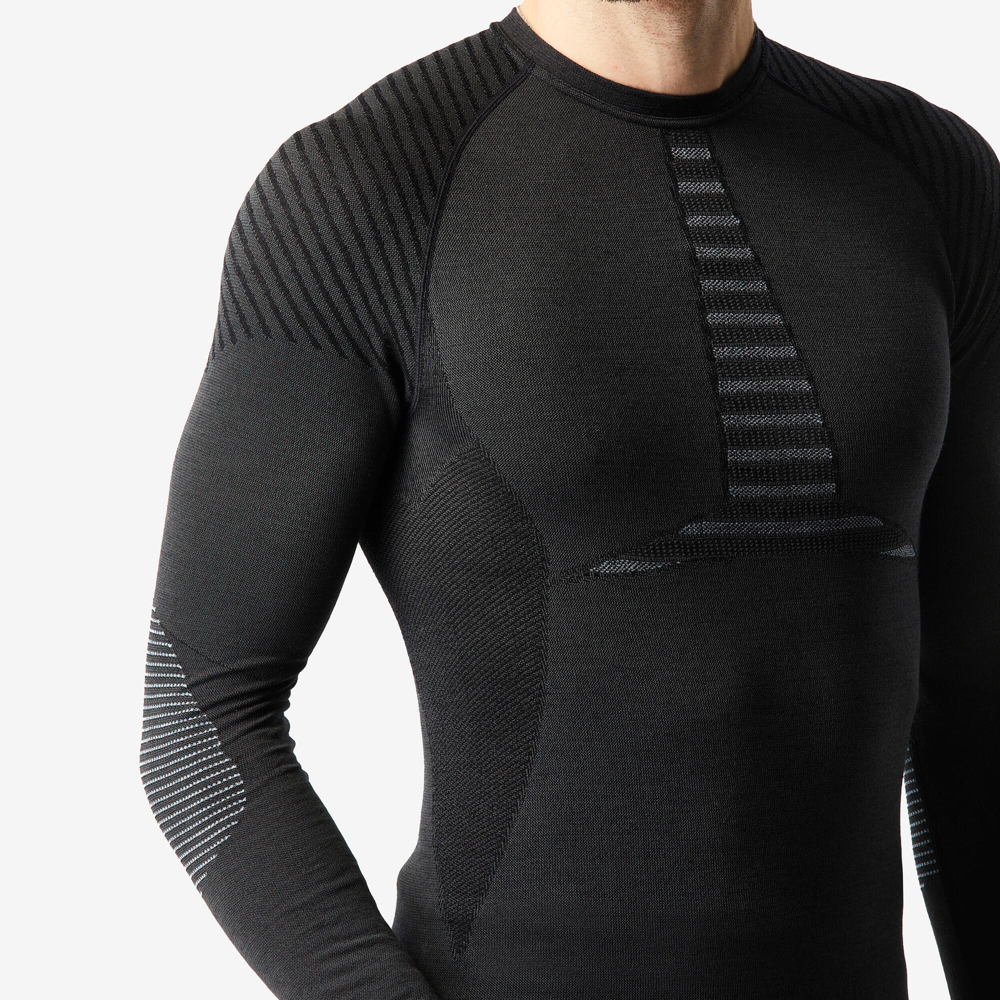 Wedze Men’s BL900 Wool Thermal Ski Base Layer Top - Image 5