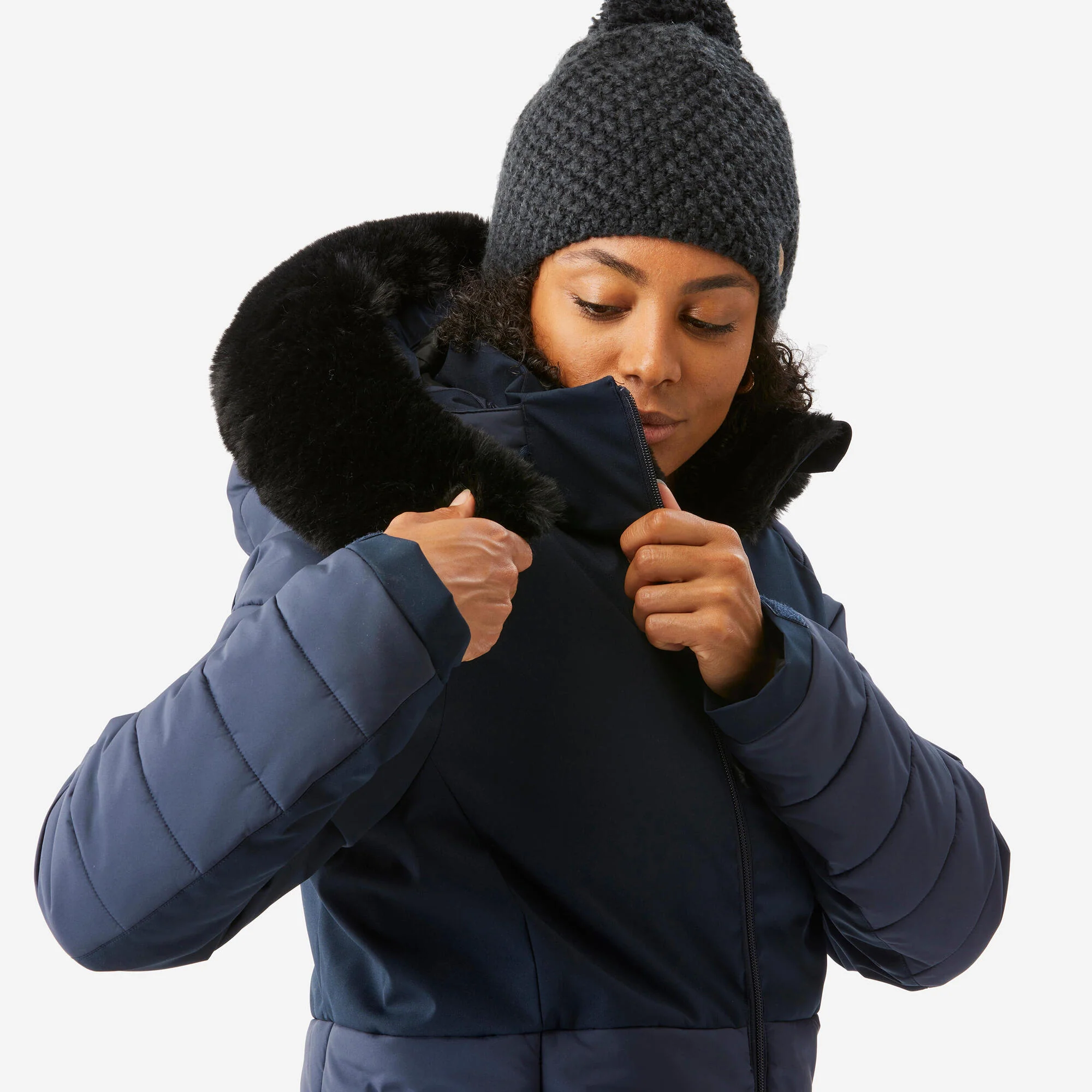 Wedze Women's 100 Mid-Length Warm Ski Jacket - Image 15