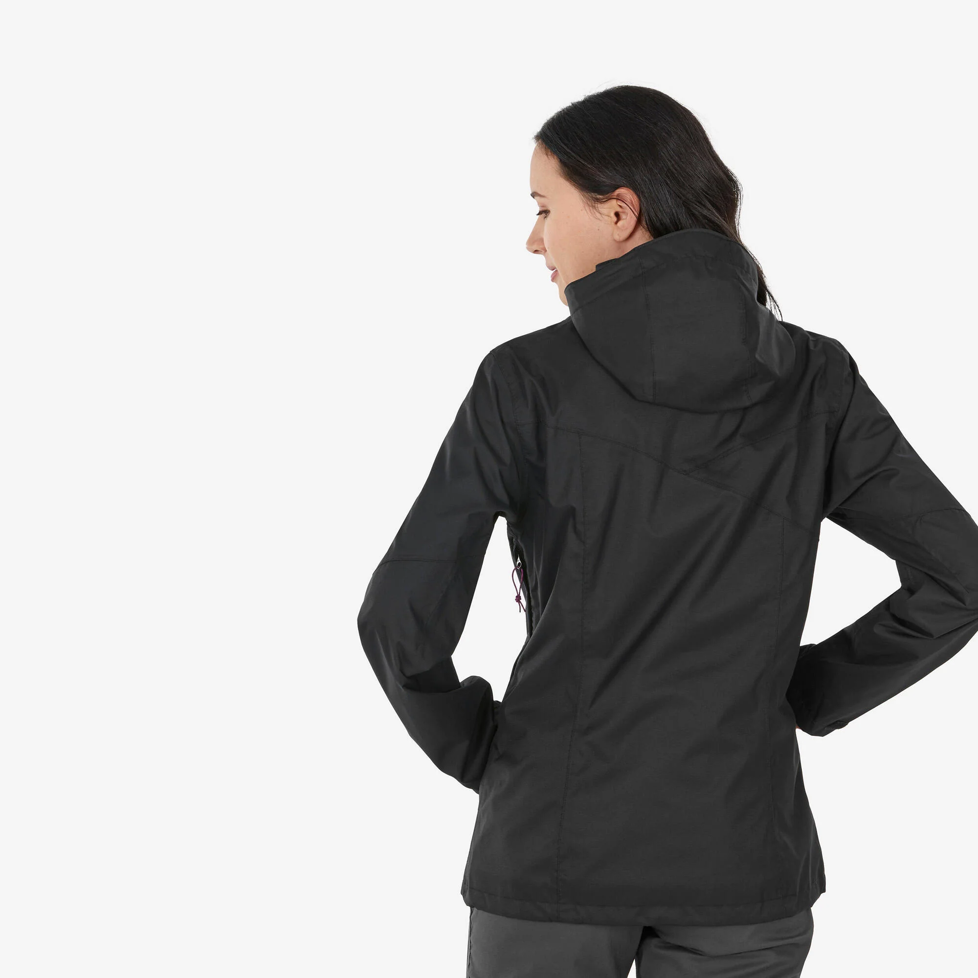 Quechua Women's MH100 Waterproof Hiking Rain Jacket - Image 9